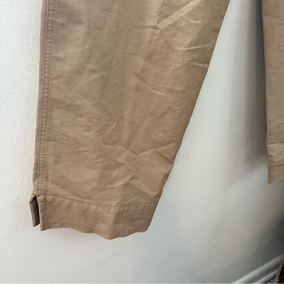 Horny Toad (Toad and Co) tan khaki cotton blend wide leg pants Size 10 - Picture 5 of 13